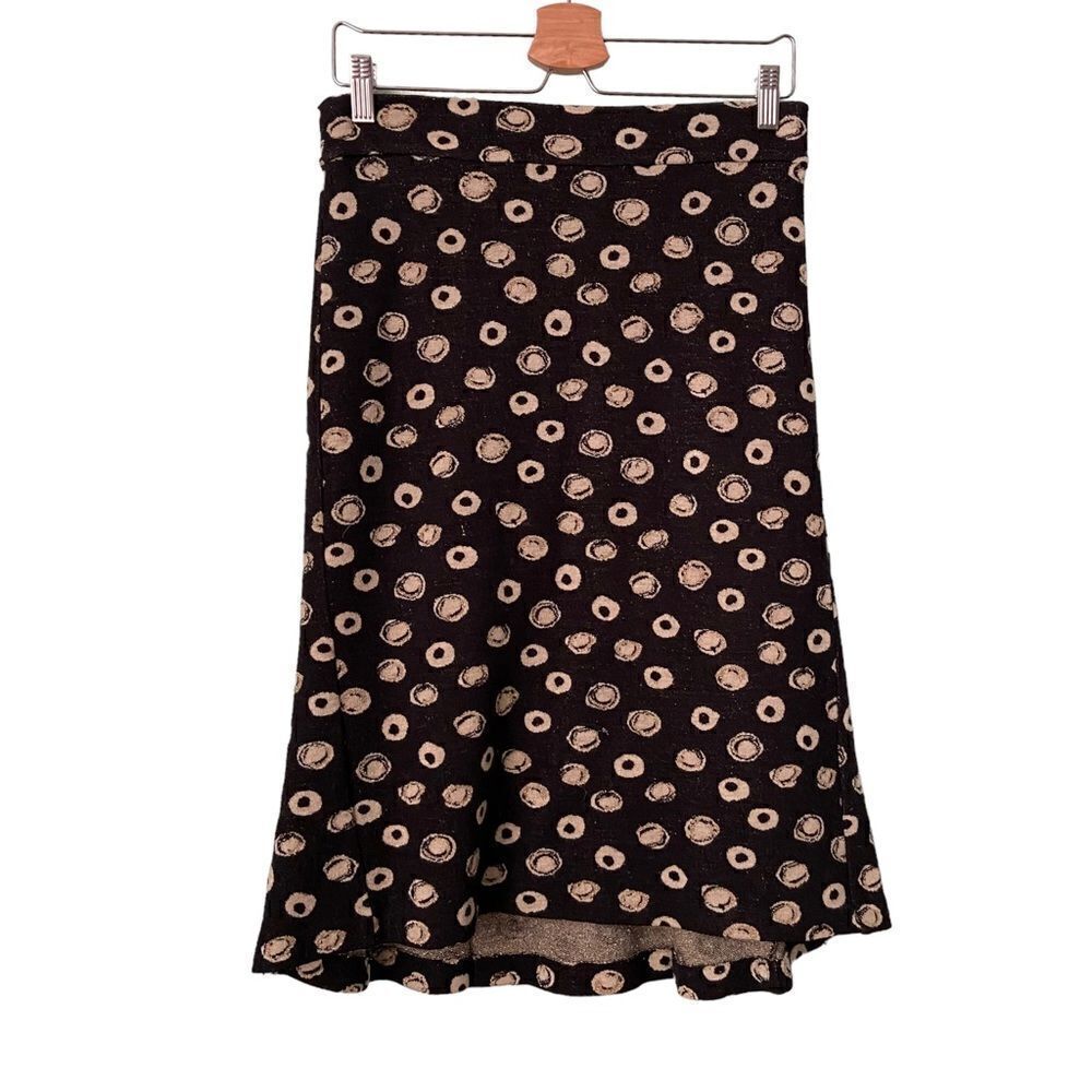 Diane von Furstenberg Fishtail Printed Paint Dot Skirt in Size 6 Made in USA
